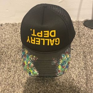 gallery dept hat black orange upside down version worn once